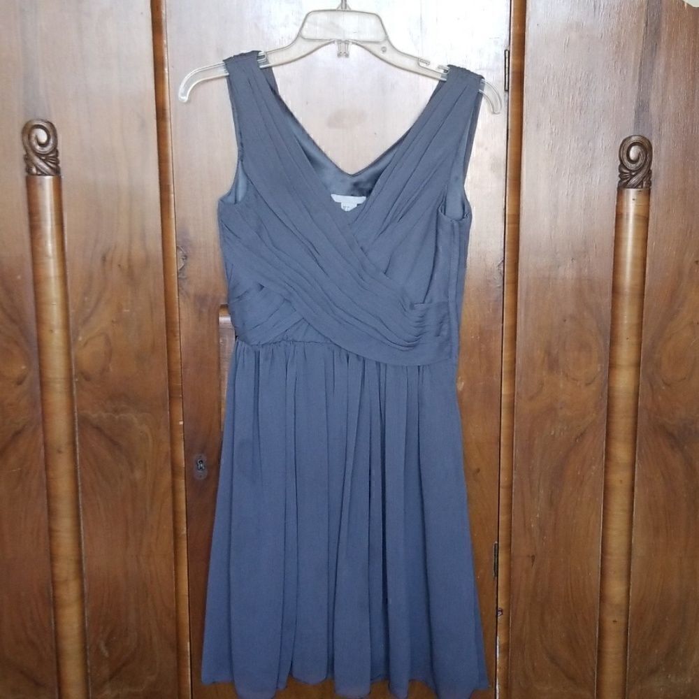 H and M Grey Sleeveless Cocktail Dress